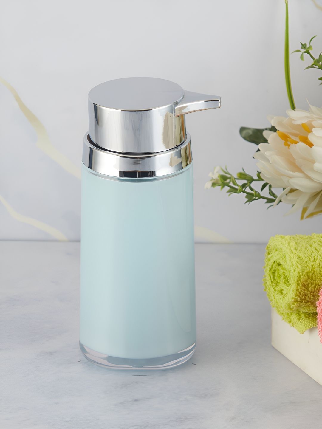 Kookee Blue Abstract Printed Soap Dispenser
