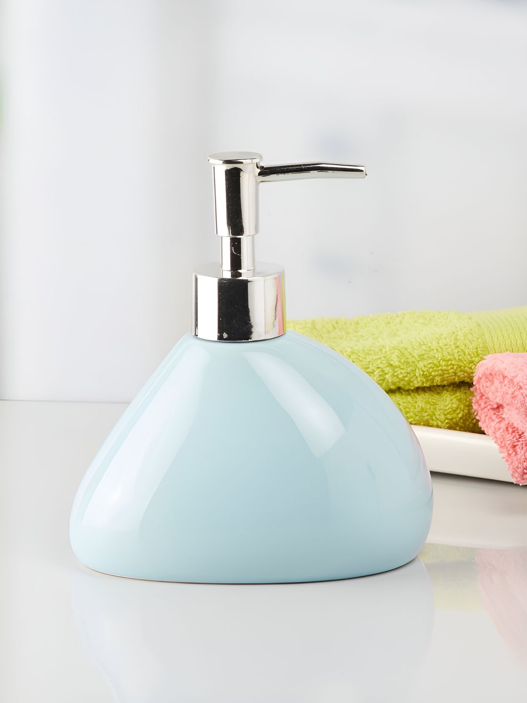 Kookee Blue Abstract Shaped Ceramic Soap Dispenser