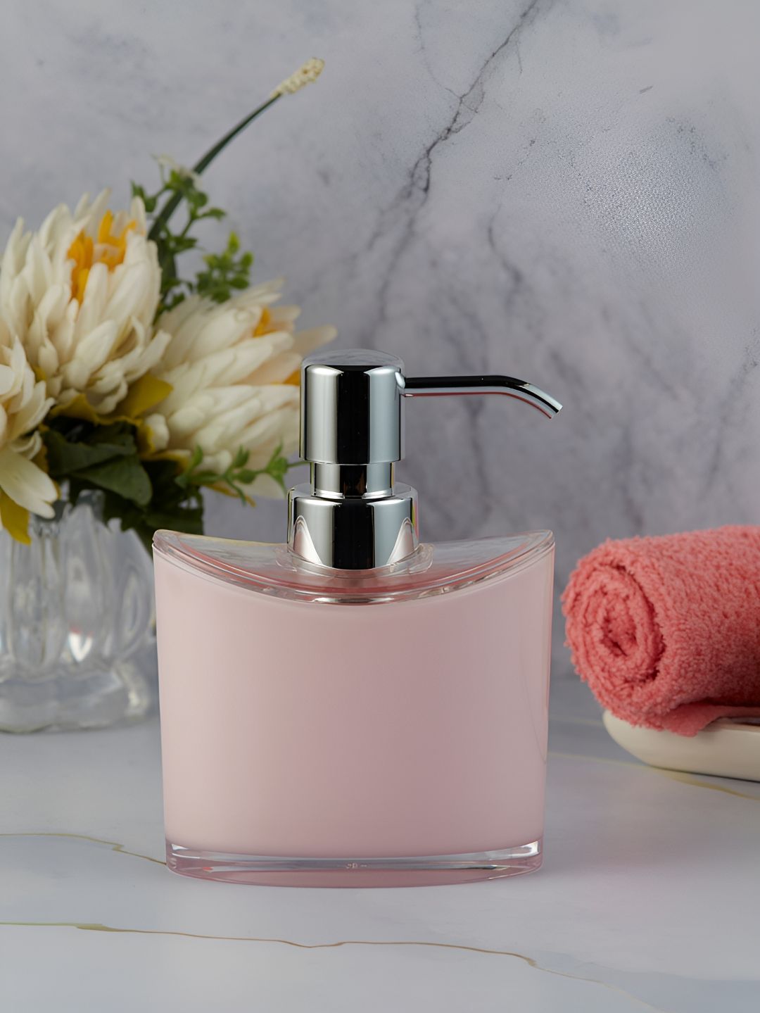 Kookee Peach Acrylic Glossy Soap Dispenser