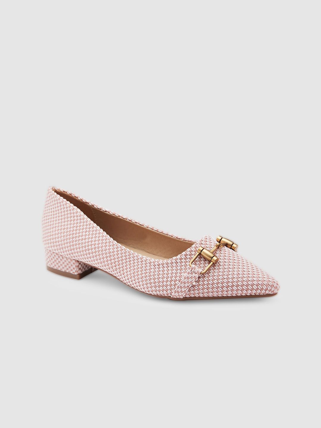 Sole To Soul Pointed Toe Textured Embellished Ballerinas