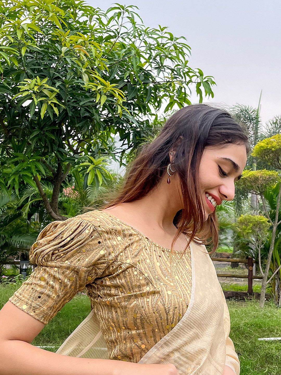 Bindigasm's Advi Embellished Stretchable Saree Blouse Price in India