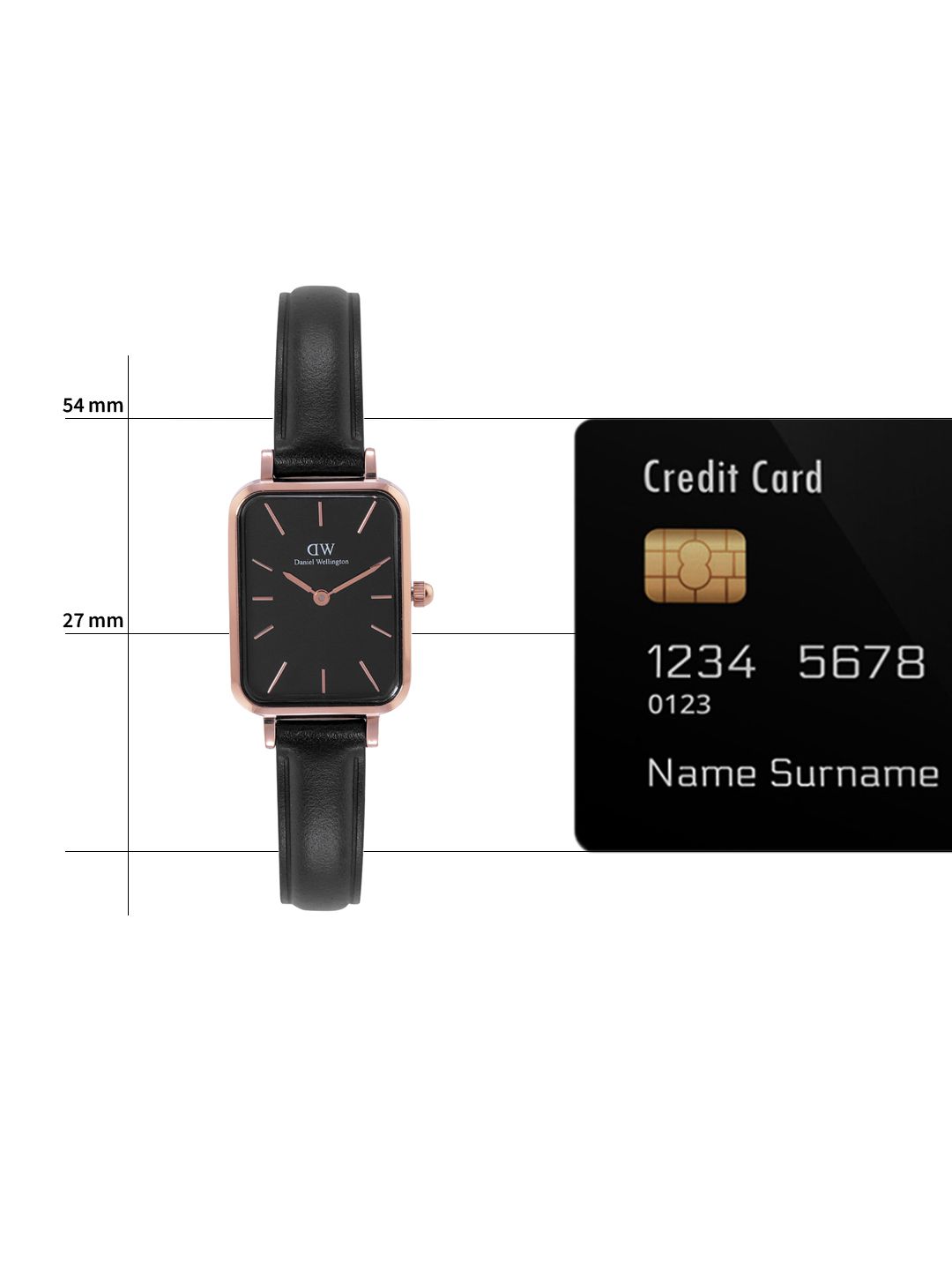 Montre Daniel Wellington Quadro - Boîtier 26mm - Bracelet Cuir Noir - Neuve Avec étiquettes & Boîte