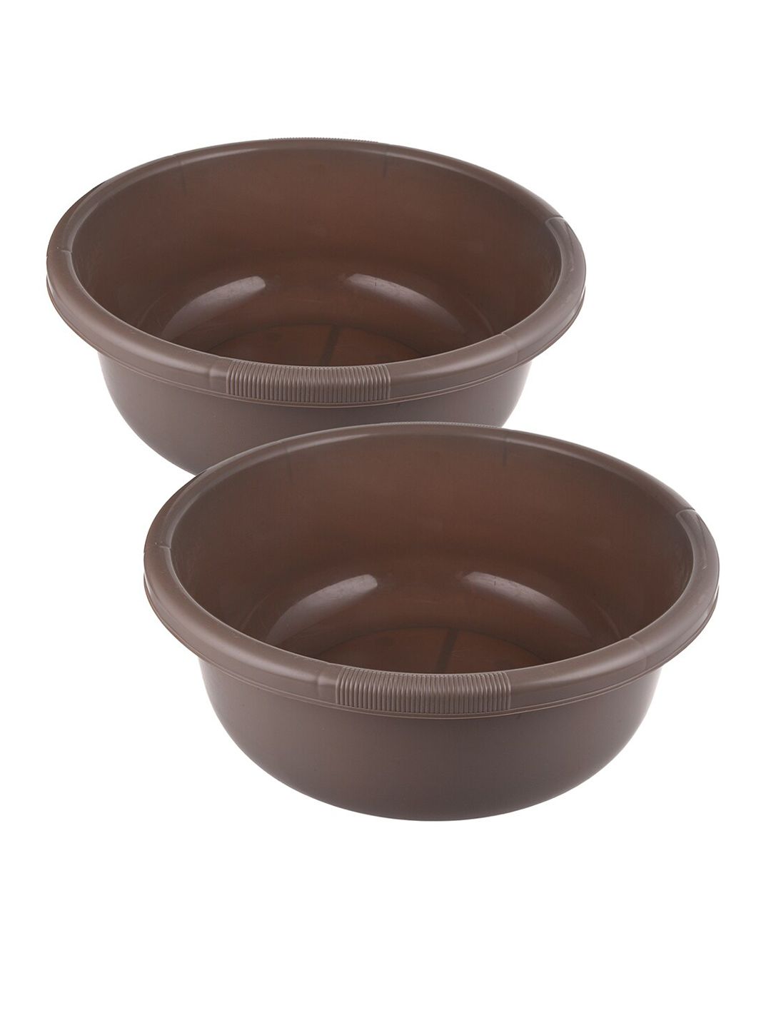 Kuber Industries Set Of 2 Coffee Brown Plastic Bath Tub