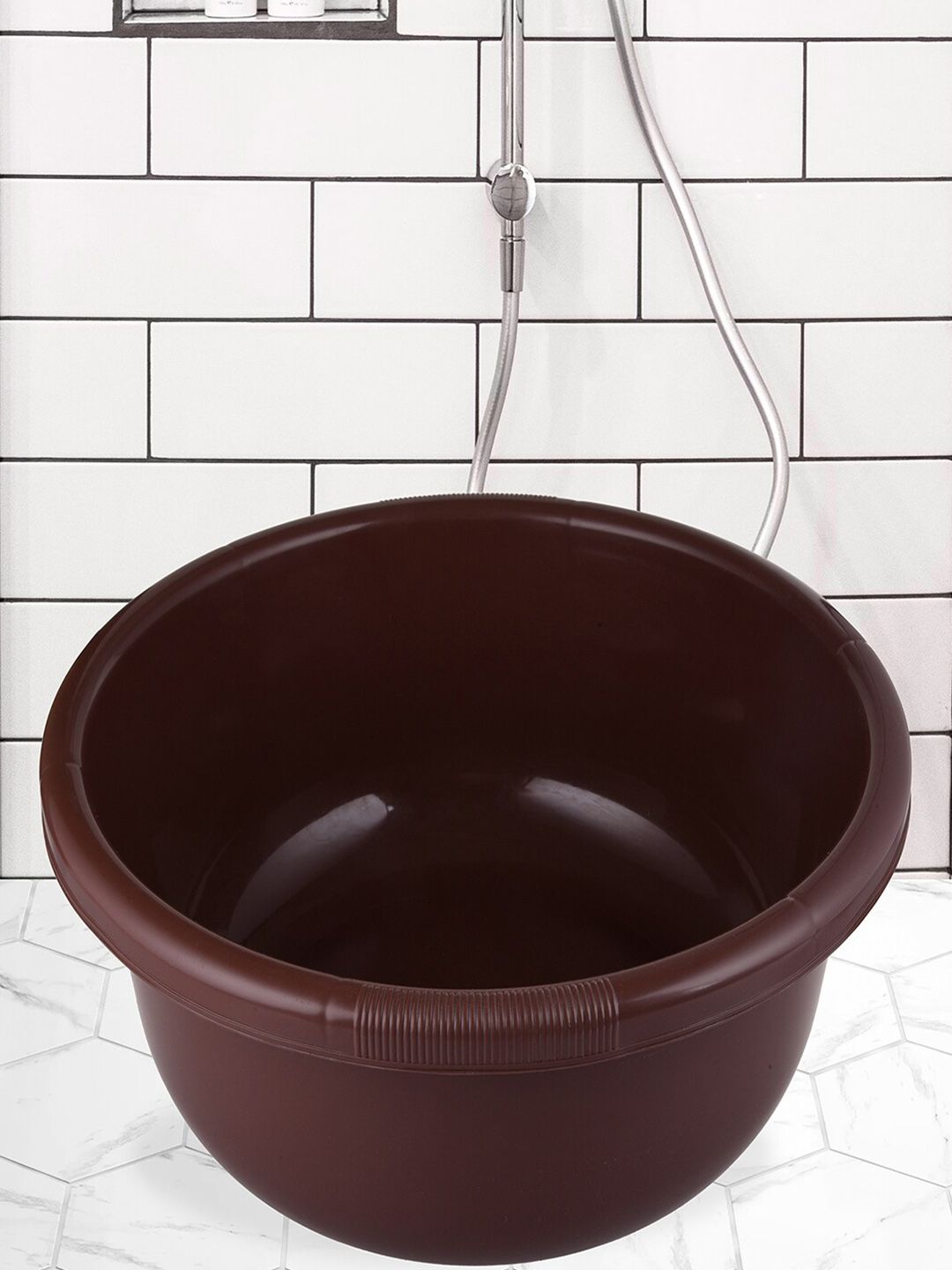 Kuber Industries Brown & Coffee Brown 2 Pieces Durable Baby Bath Tub