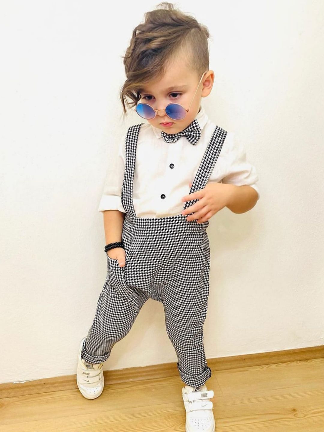BAESD Boys Checked Dungaree With Shirt deal from myntra