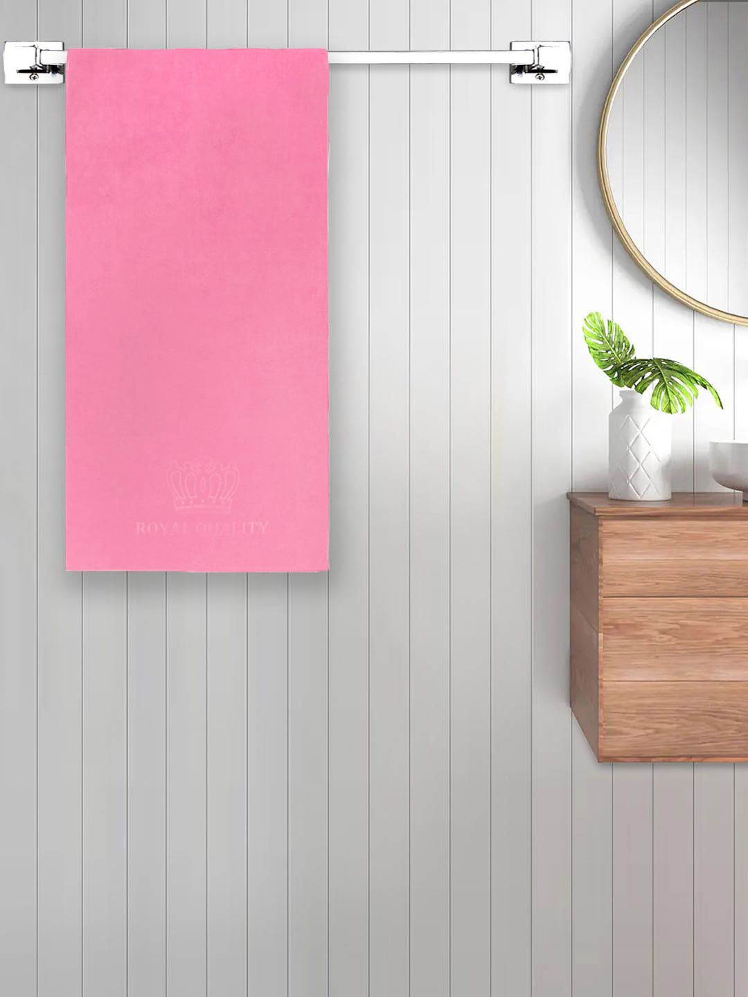 FABINALIV Pink Cotton 420 GSM Bath Towel