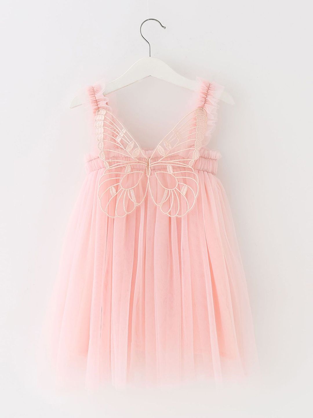 INCLUD Peach-Coloured Fit & Flare Dress