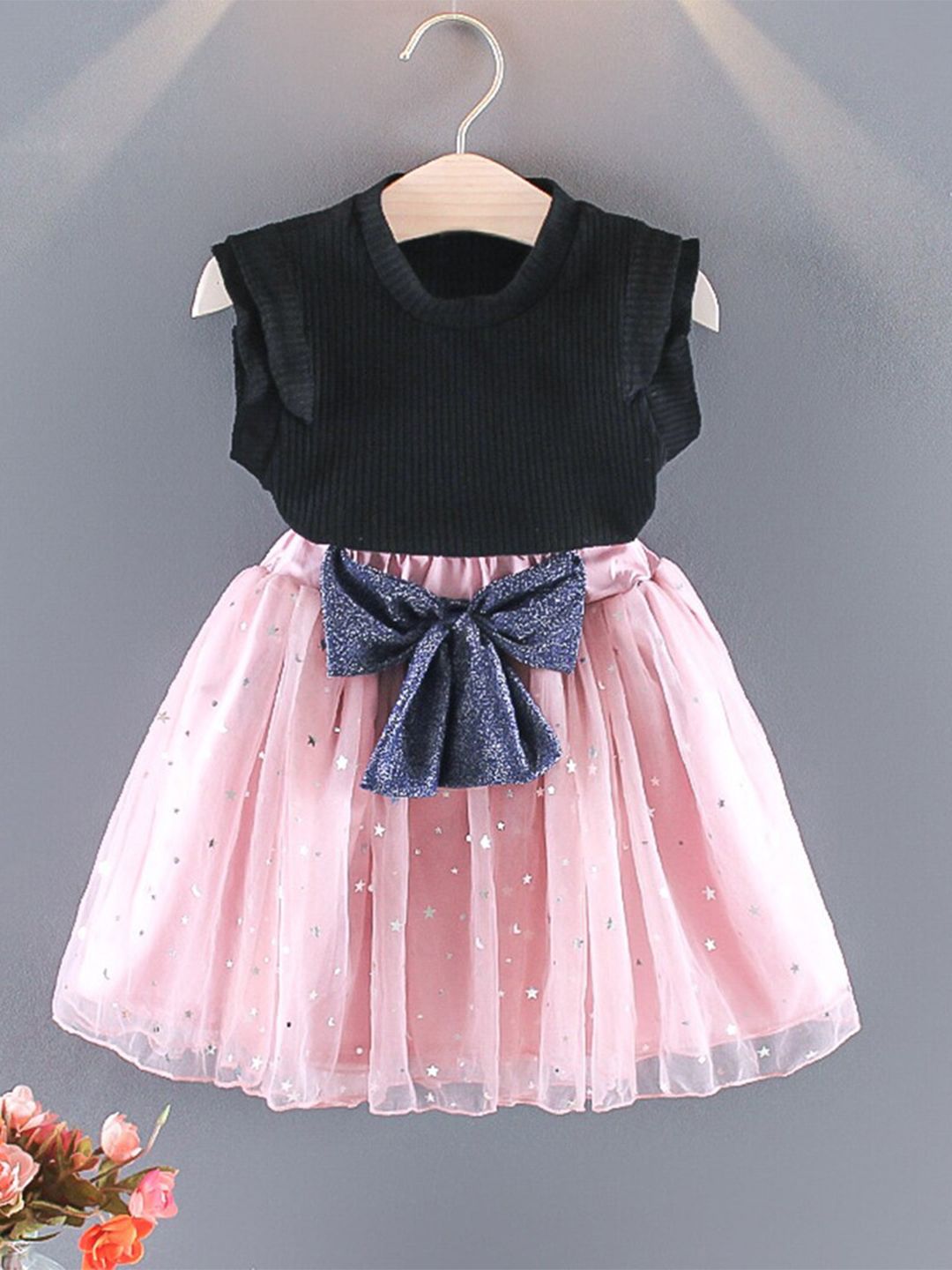 INCLUD Embellished Bow Fit & Flare Dress