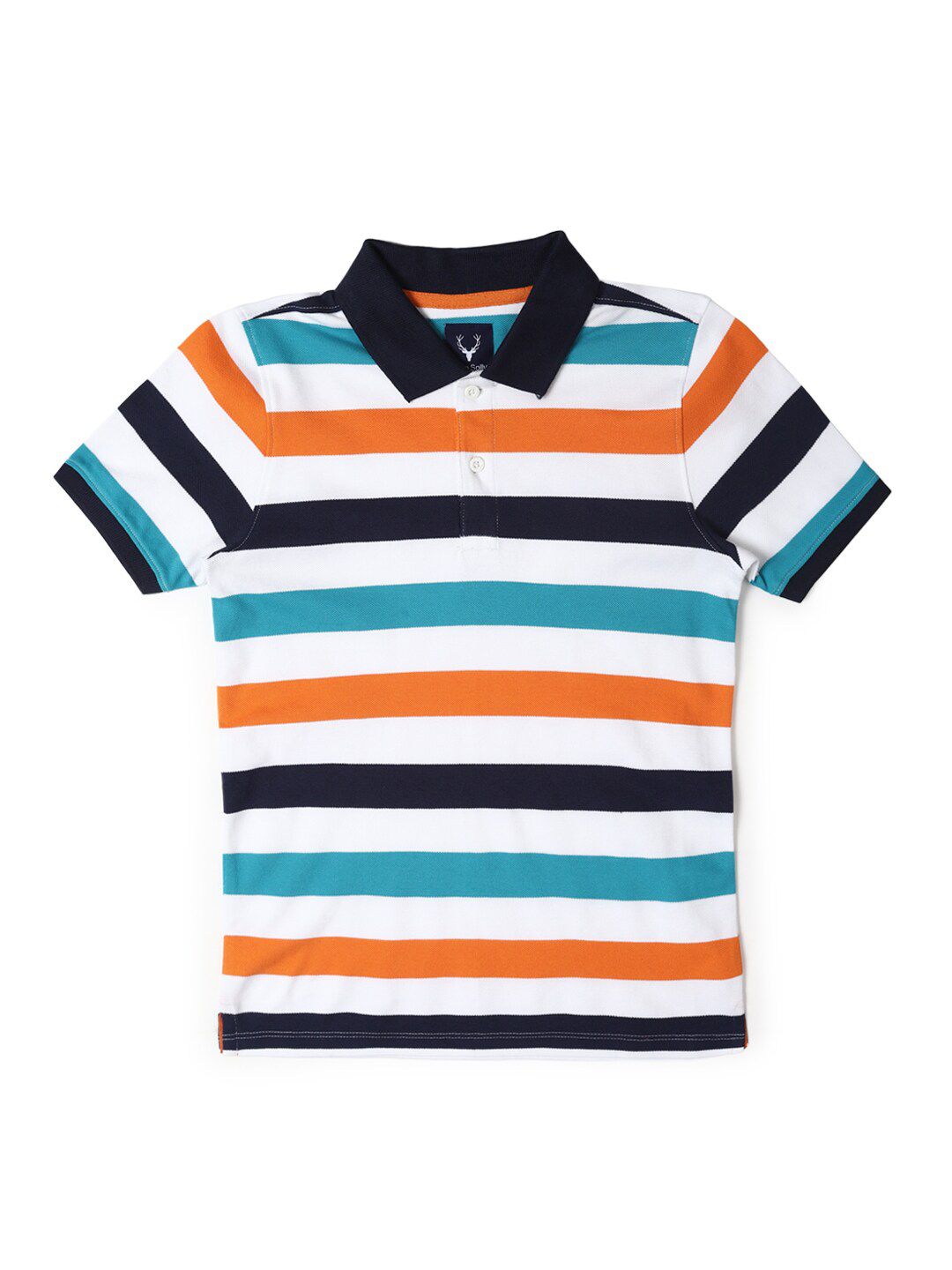 Allen Solly Junior Boys Striped Polo Collar T-shirt