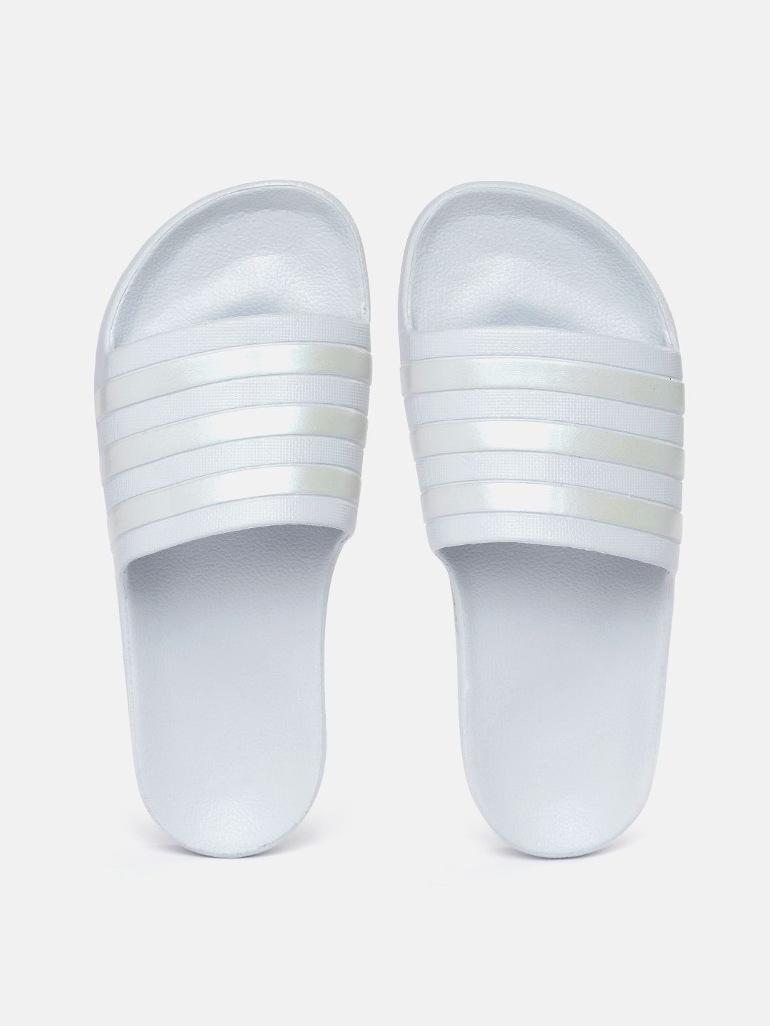 ADIDAS Women ADILETTE AQUA Striped Sliders