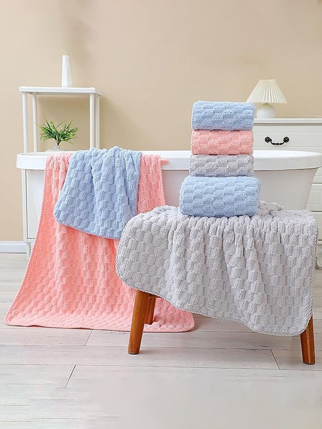 HomeCloud Purple 2 Pieces 400 GSM Microfiber Towels