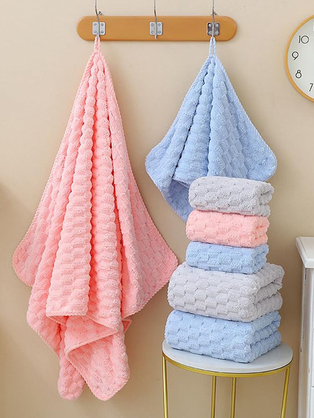 HomeCloud Pink 2 Piece Microfiber 400 GSM Towel Set