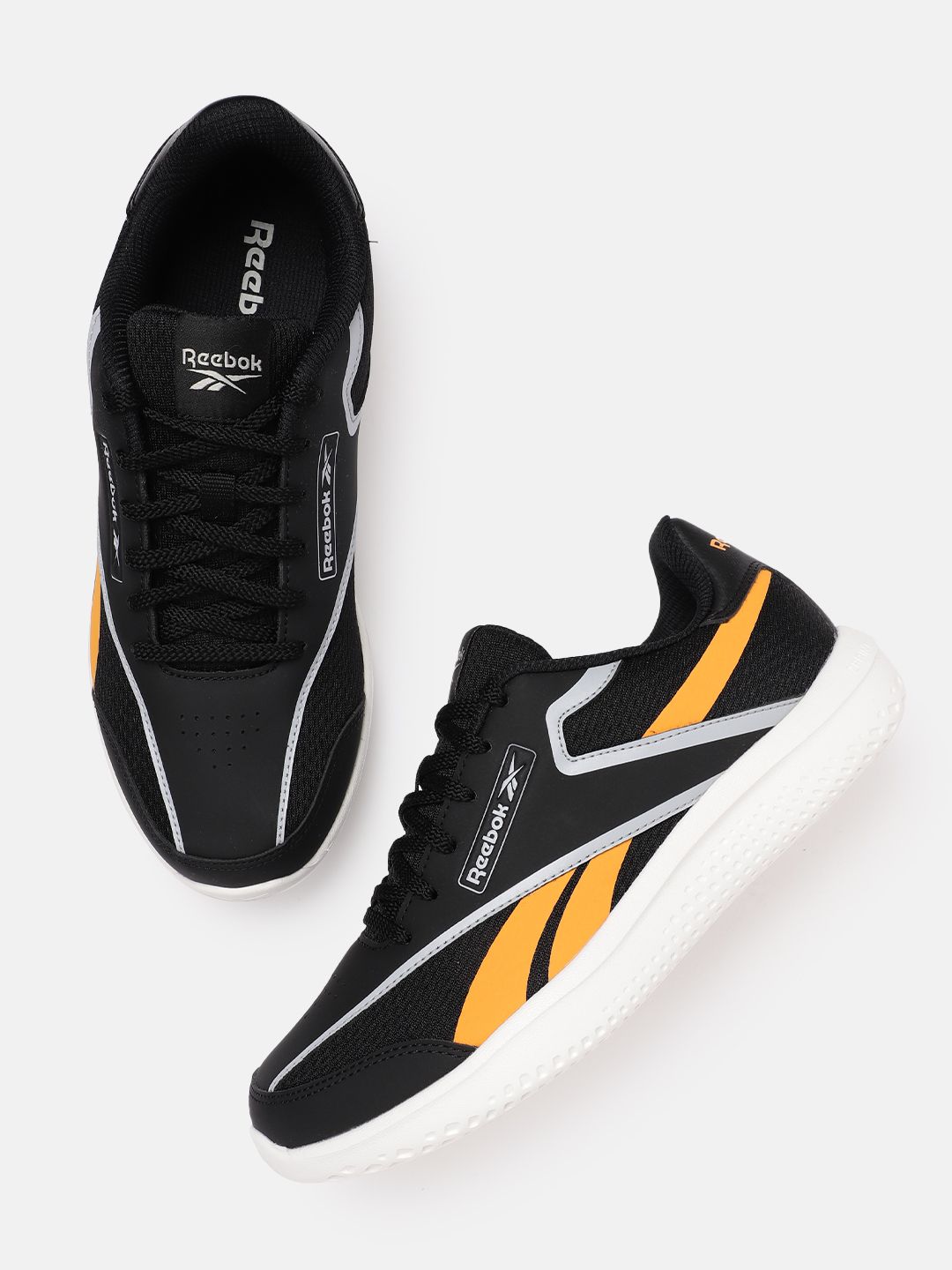 Reebok Men Woven Design Breeze Glide Running Shoes