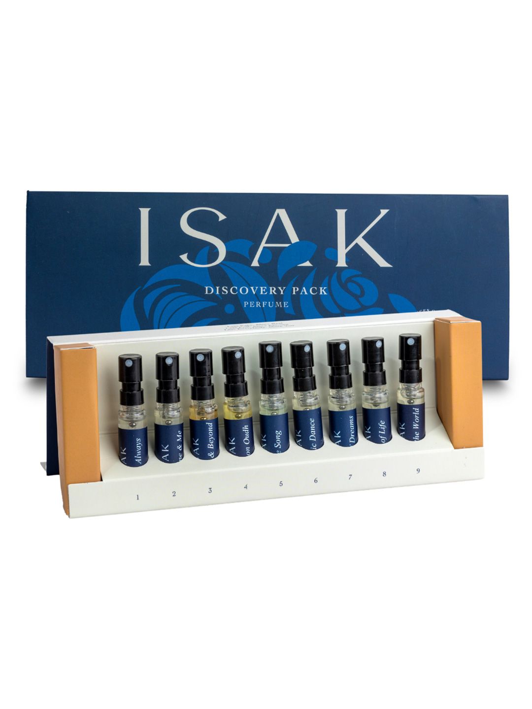 Isak Set of 9 Assorted Long Lasting Luxury Perfumes - 3ml Each