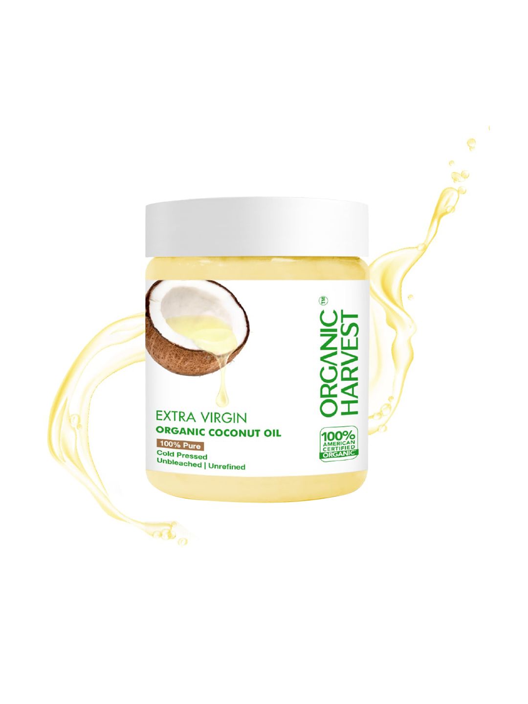 Organic Harvest Pure & Cold Pressed Extra Virgin Organic Coconut Oil - 100 ml