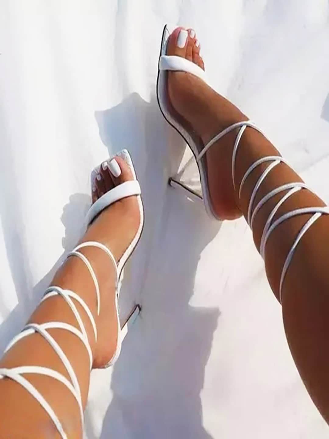 JM Looks Open Toe Stiletto Gladiators