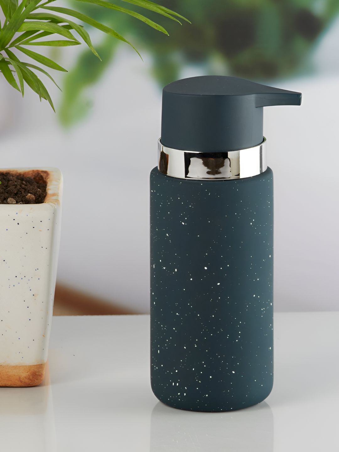 Kookee Blue Abstract Ceramic Soap Dispenser