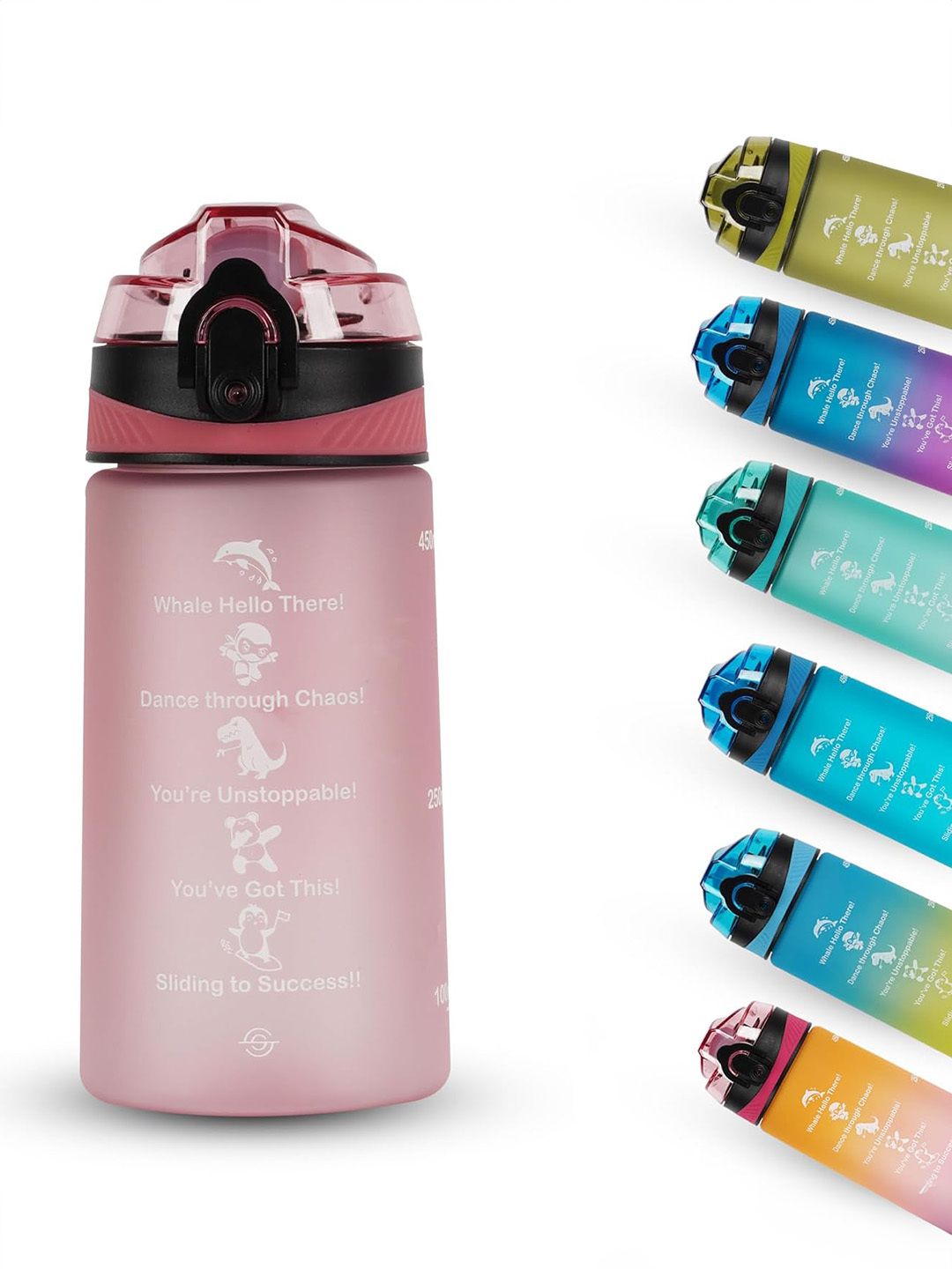 Solara Pink Typography Tritan Spill Proof Sipper - 500ml
