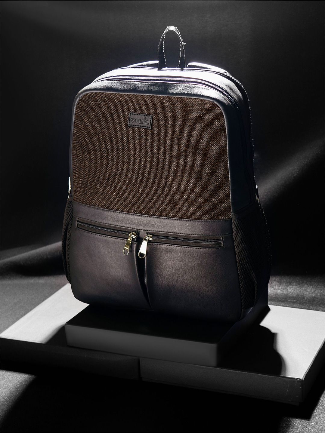 Backpack Up to 16 inch ZOUK Textured Backpack with Compression Straps Up to 16 inch