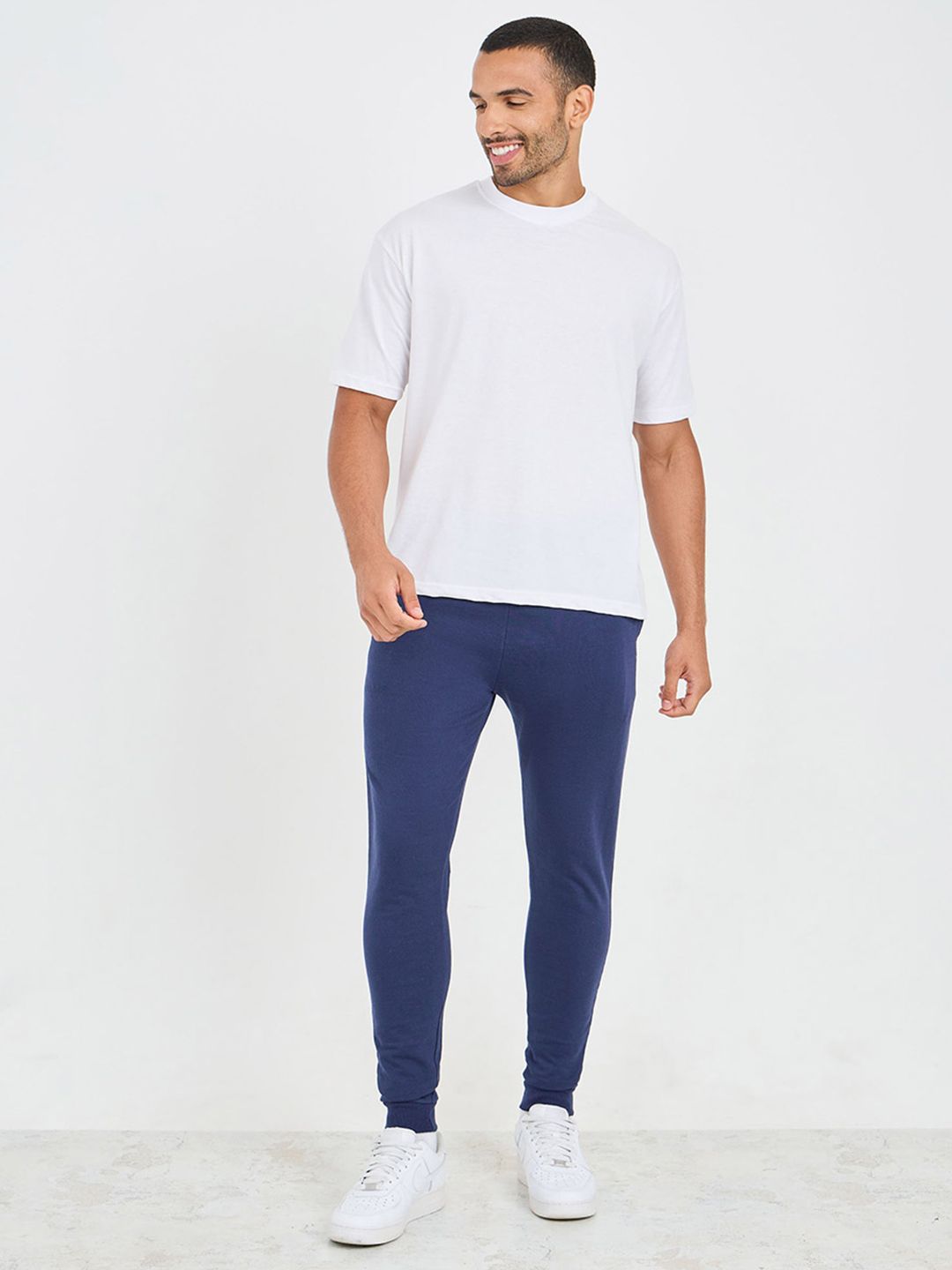 Styli Men Eco-Earth Slim Fit Pure Cotton Terry Joggers