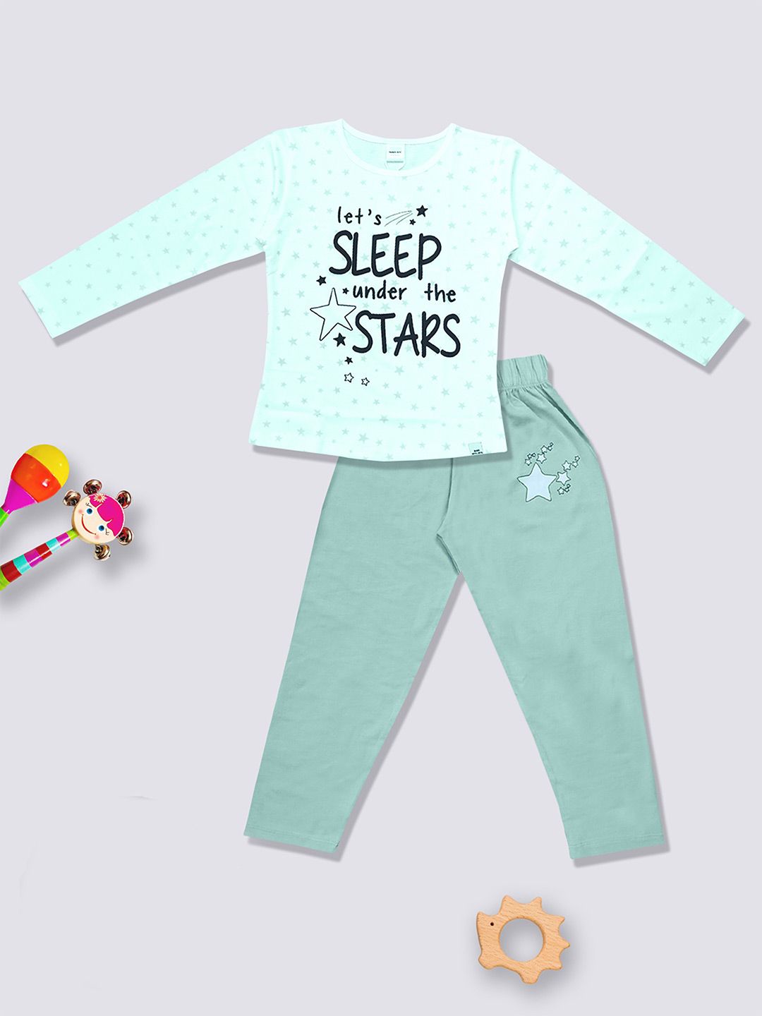 Moms Love Girls Printed Cotton Clothing Set