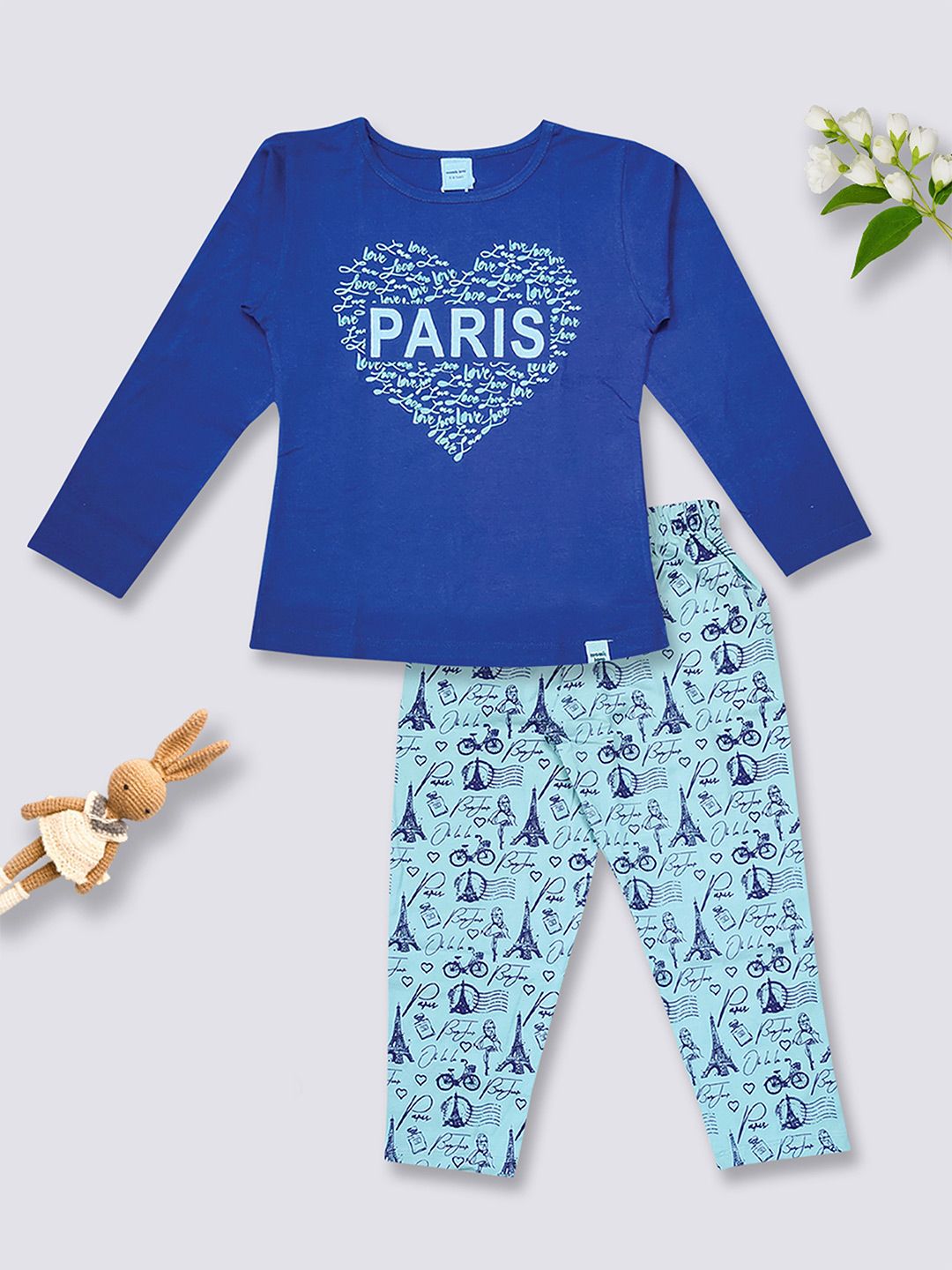 Moms Love Girls Printed Organic Cotton Clothing Set