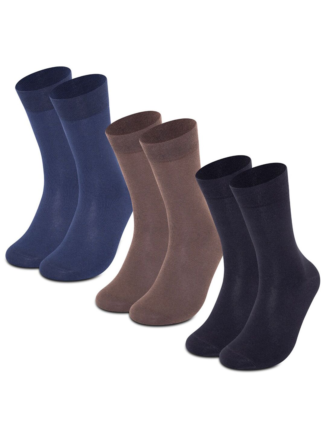 Supersox Men Pack Of 3 Cotton Calf-Length Socks