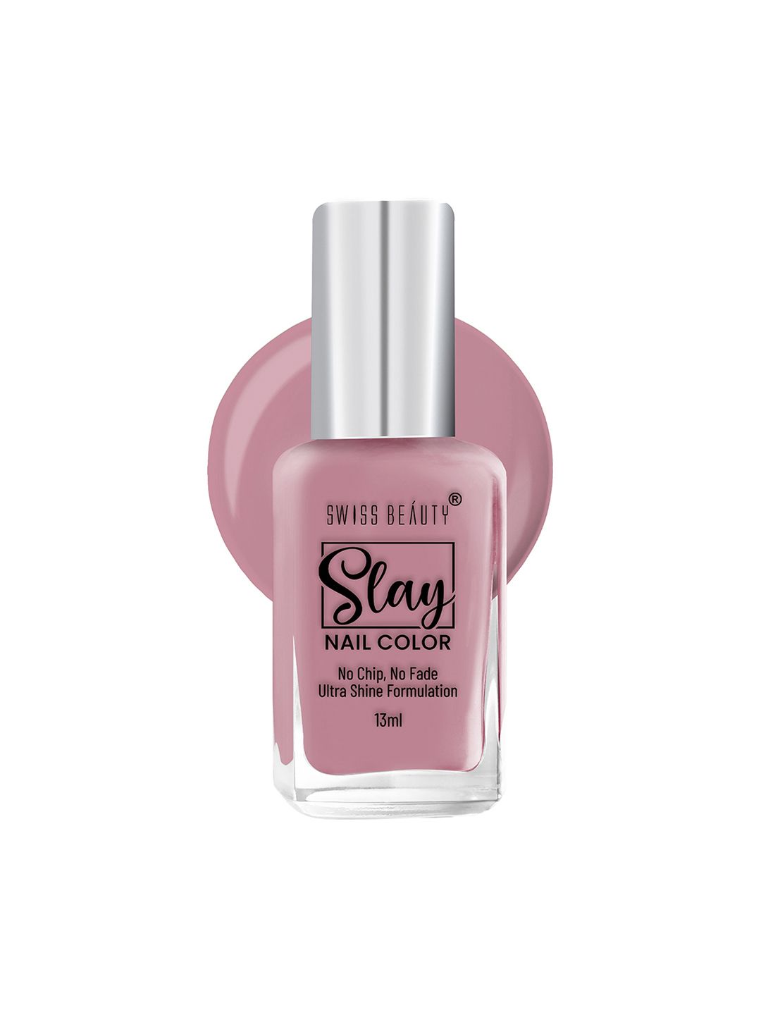 SWISS BEAUTY Slay Ultra Shine Formulation Nail Colour 13ml - Top Mauve 66