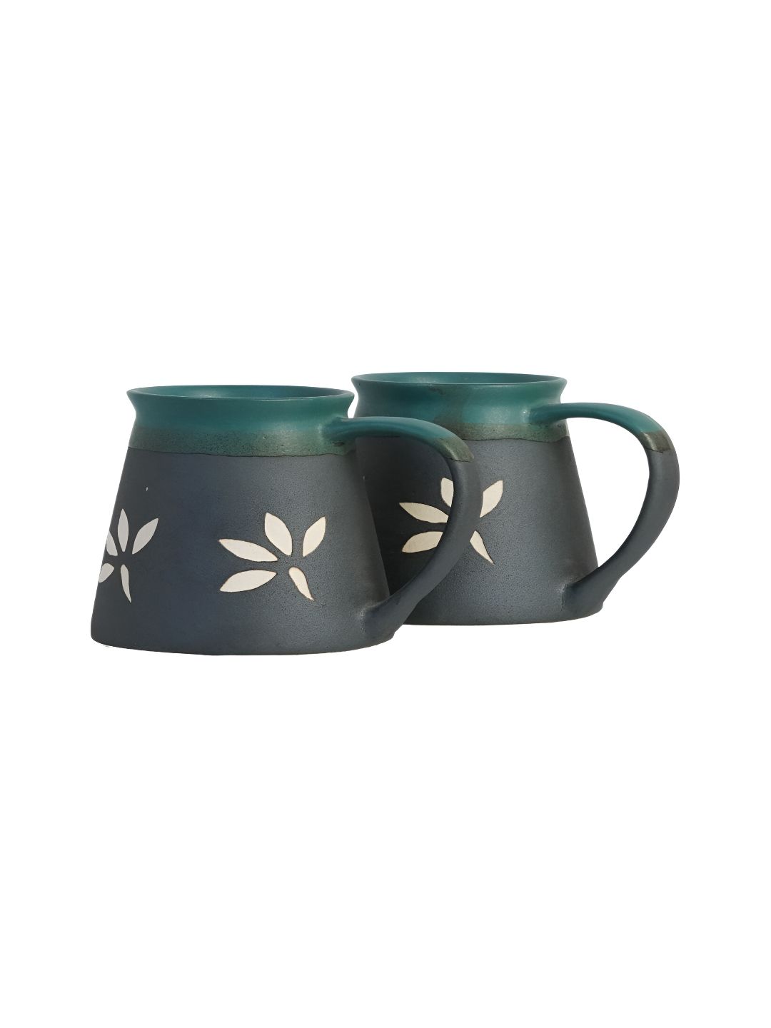 Freakway Best Dad Ever Black Floral Ceramic Microwave Safe 2 Piece Mugs-270ml