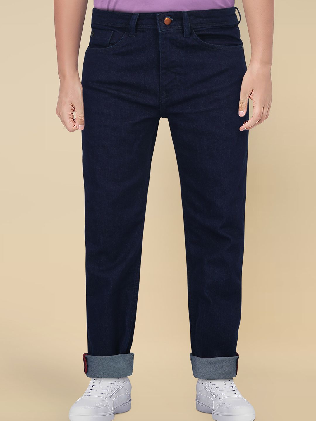 Allen Solly Junior Boys Slim Fit Mildly Distressed Heavy Fade Stretchable Jeans