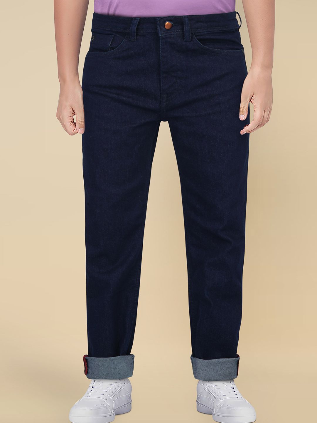 Allen Solly Junior Boys Slim Fit Mildly Distressed Heavy Fade Stretchable Jeans
