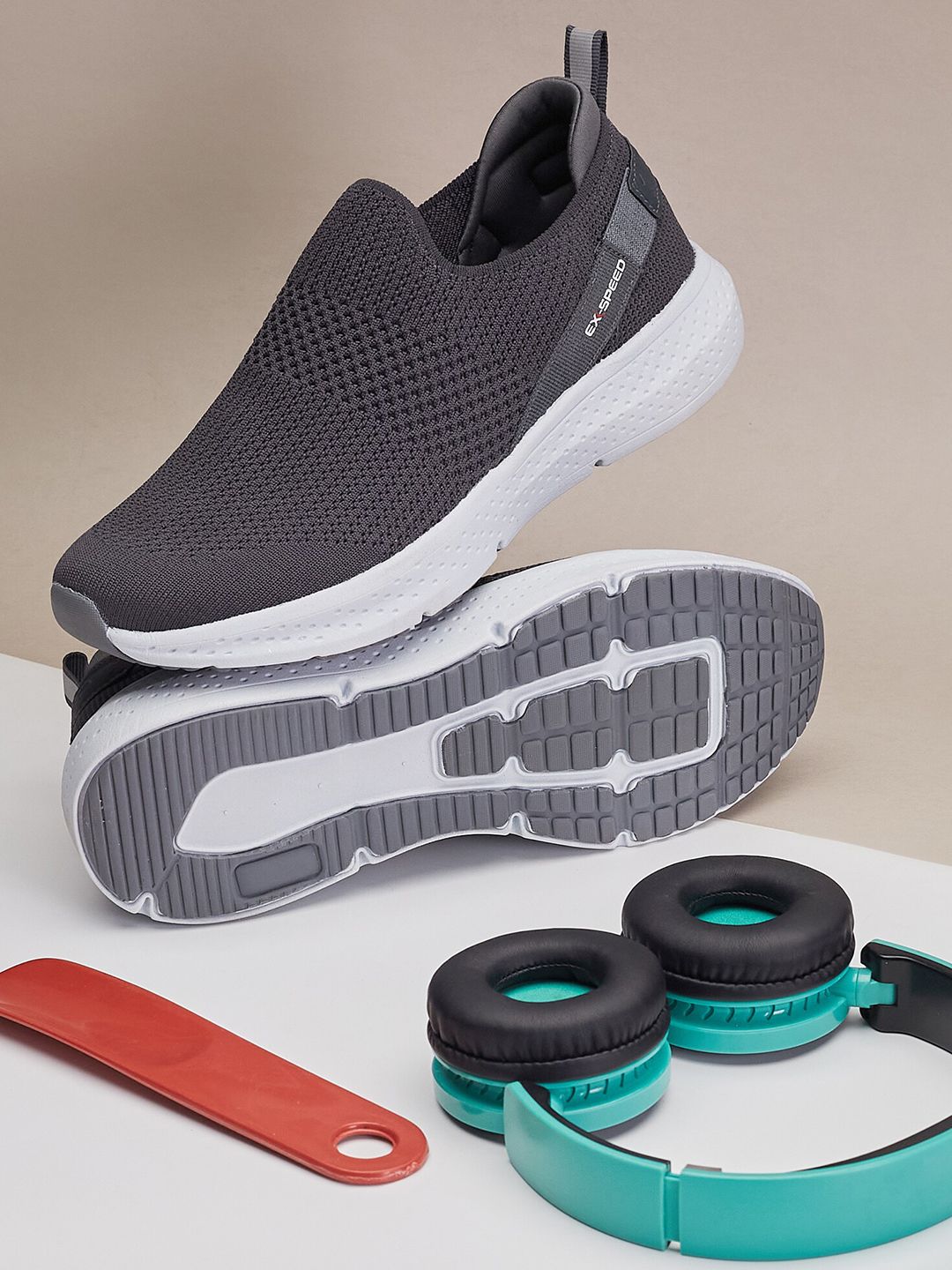 Duke Men  Textured Slip-On Walking Shoes