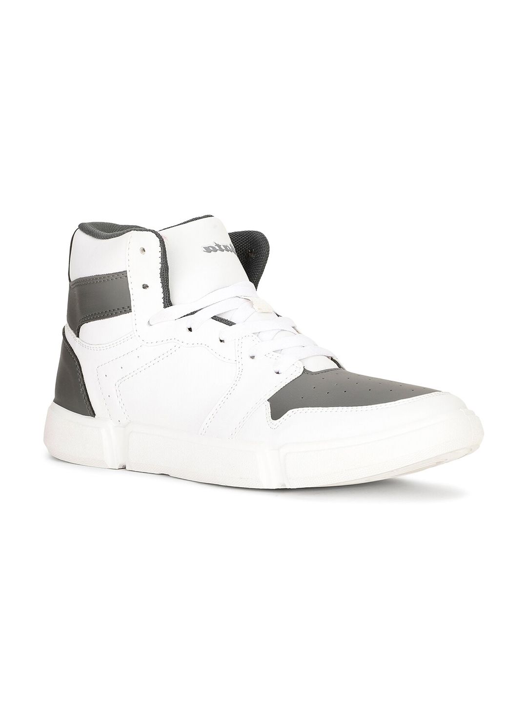 Bata Men Round Toe Mid-Top Sneakers