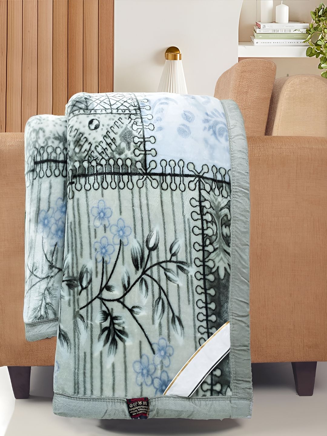 bsb home bsb home Black & Blue Heavy Winter 500 GSM Double Bed Blanket