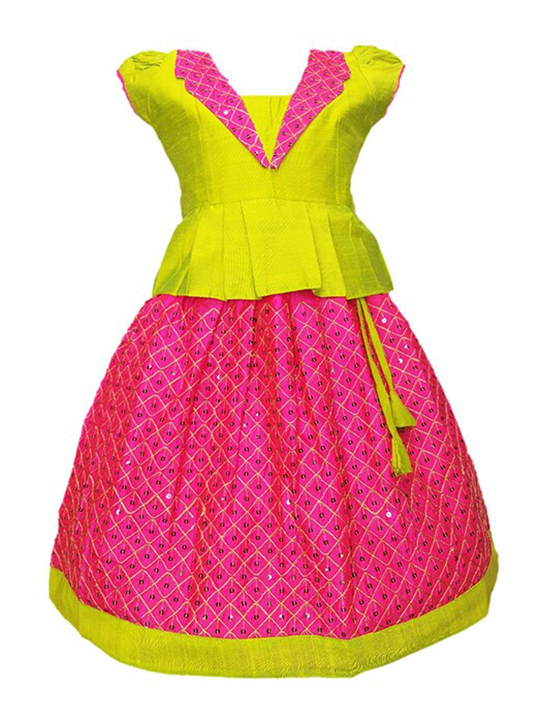 BAESD Girls Embroidered Sequinned Ready to Wear Lehenga Choli