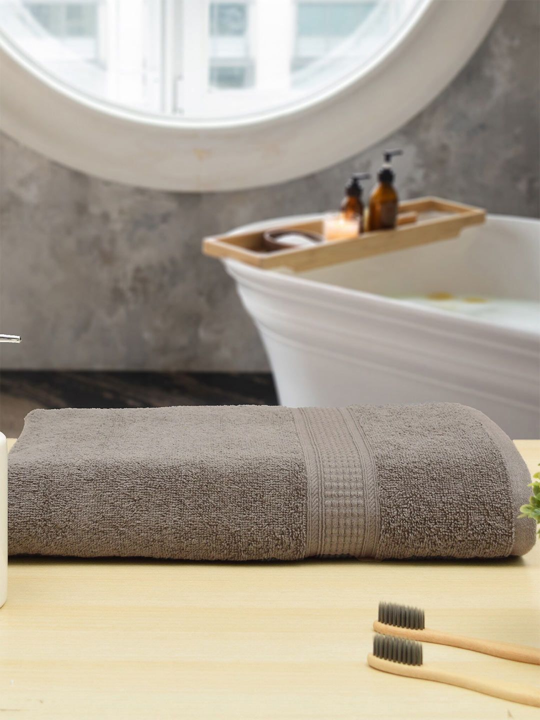 Aura TRIO Charcoal Cotton Bath Towels 550 GSM