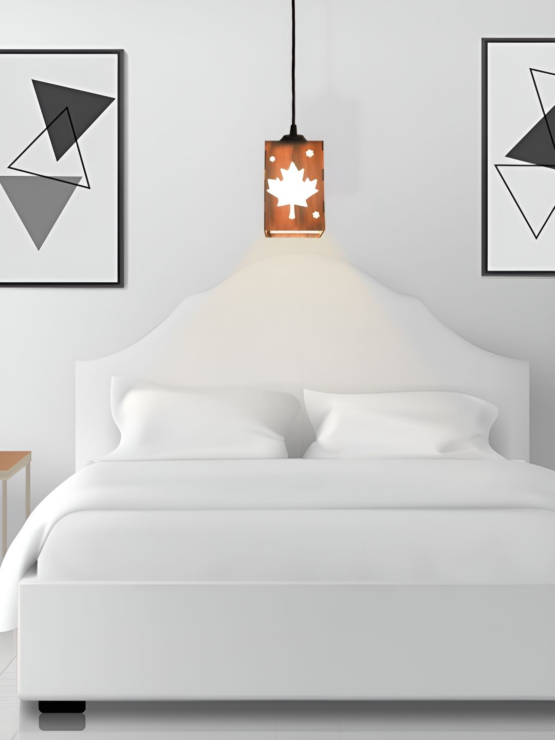 Gojeeva Brown & White 2 Pieces Textured Contemporary Ceiling Lamps