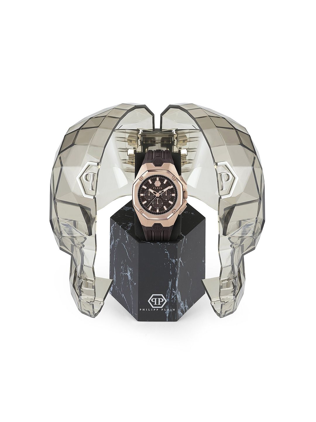 PHILIPP PLEIN PHILIPP PLEIN Men Stainless Steel Textured Dial Chronograph Analogue Watch PWTBA0223