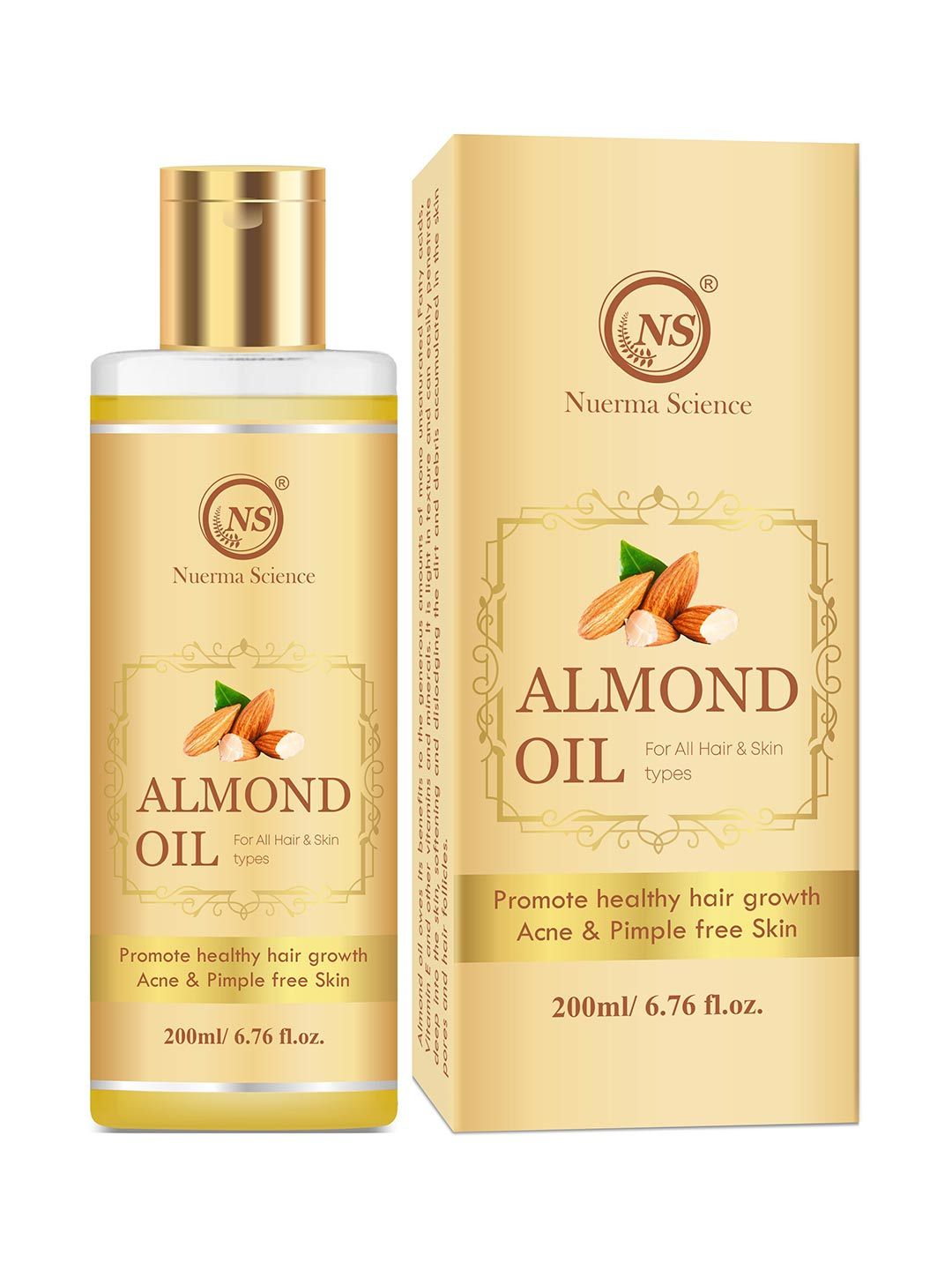 Nuerma Science Almond Oil for Hair & Skin - 200ml