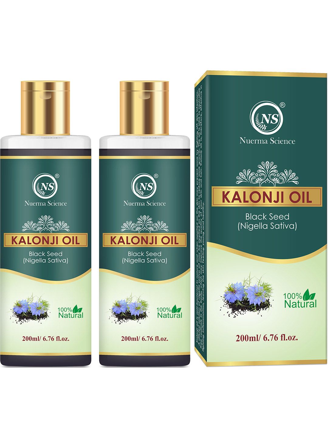 Nuerma Science 2-Pcs Kalonji Oil With Black Seed - 200ml Each