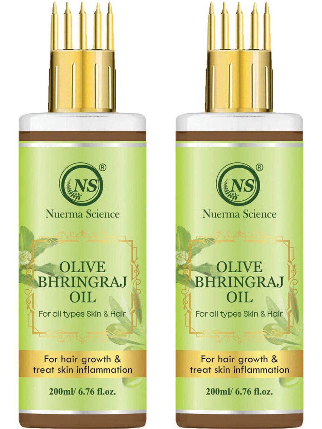 Nuerma Science Set Of 2 Olive Bhringraj Oil - 200ml Each