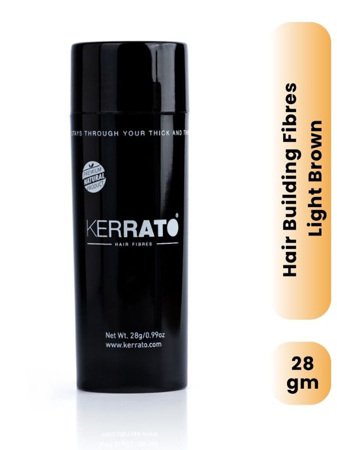 KERRATO HAIR FIBRES Thinning Hair - 28g - Light Brown