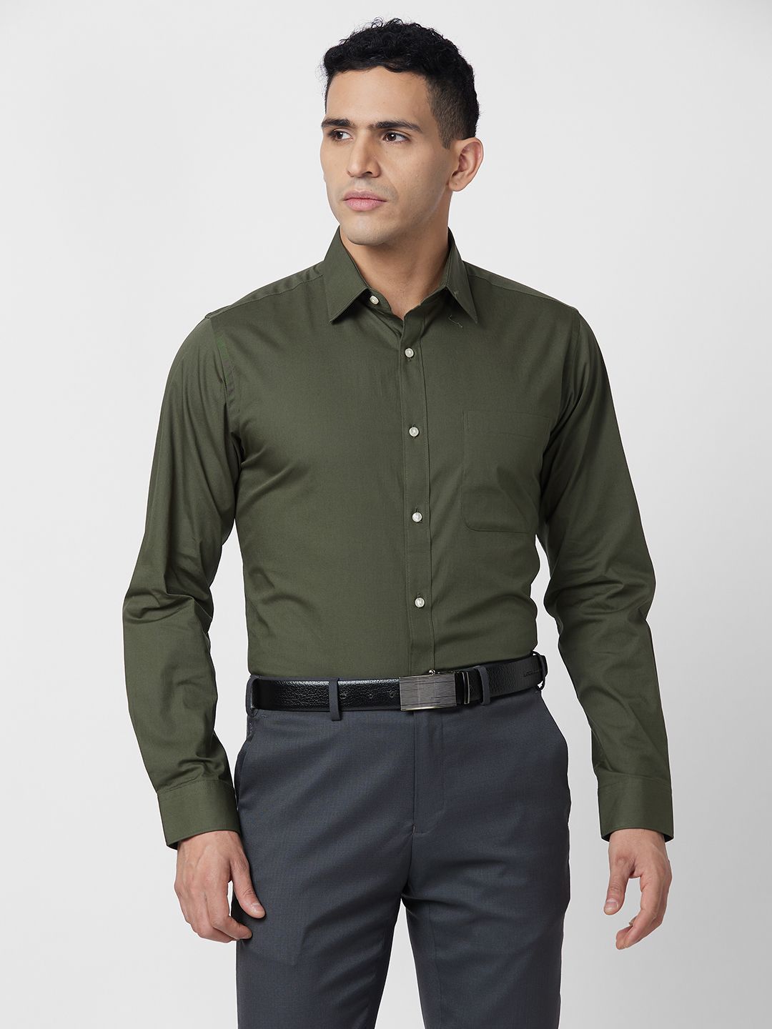 Raymond Pure Cotton Slim Fit Opaque Formal Shirt