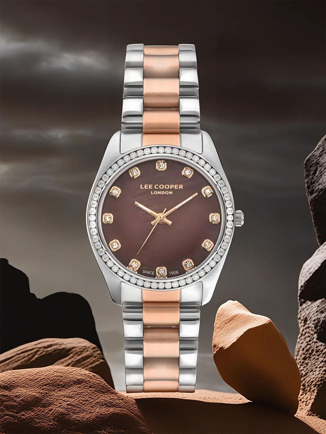 Buy Lee Cooper Women Embellished Stainless Steel Analogue Watch