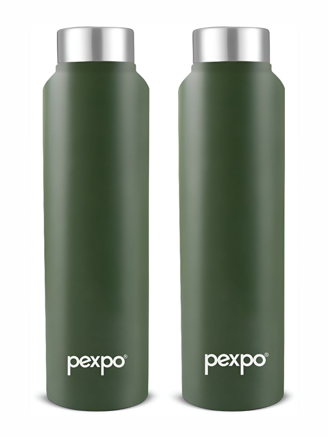 Pexpo Chromo-Xtreme Green Stainless Steel Spill Proof 2 Piece Water Bottle - 1L