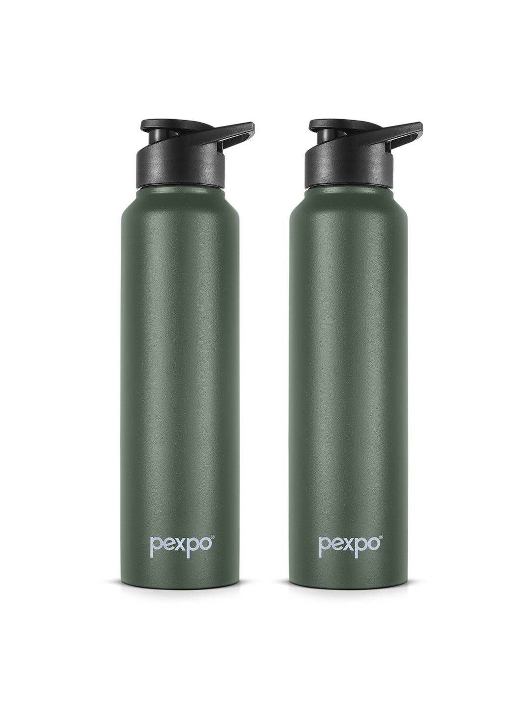 Pexpo Chromo - Xtreme Green Solid Stainless Steel Spill Proof 2 Piece Sipper - 1L