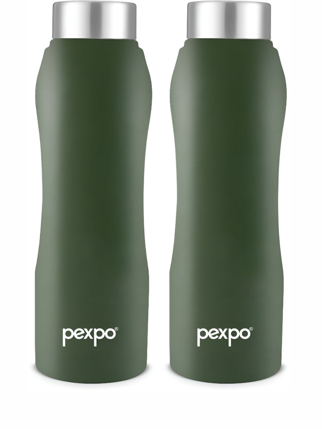 Pexpo Bistro-Xtreme Green Stainless Steel Spill Proof 2 Piece Water Bottle - 1L