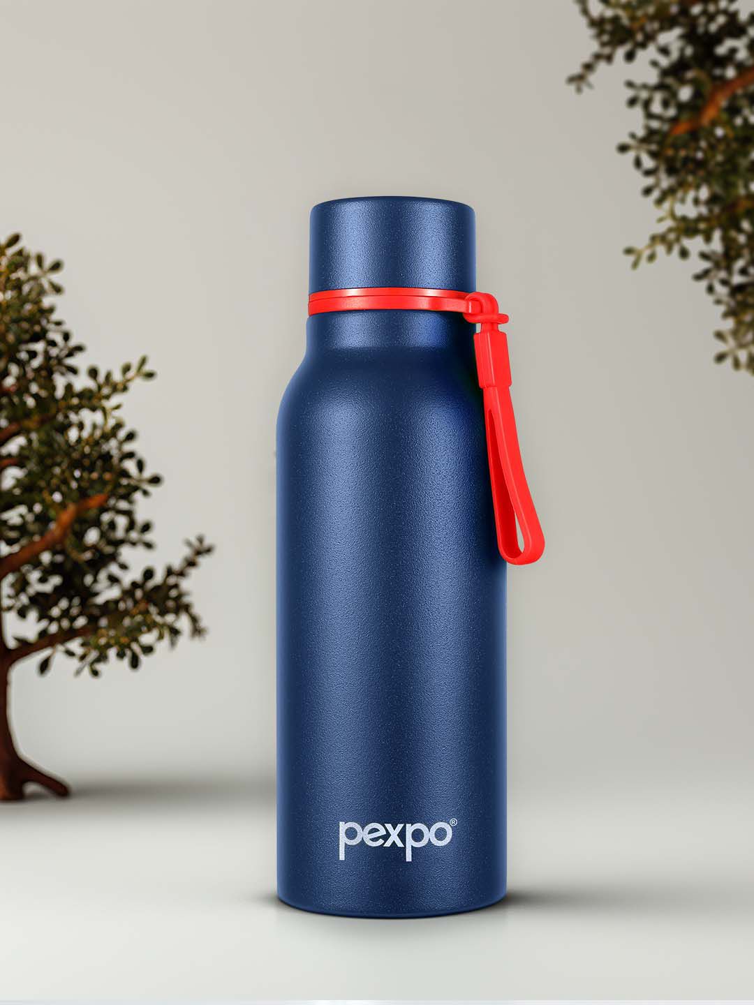 Pexpo Bosco Blue Double wall Thermosteel Hot & Cold Insulated Water Bottle 600ml