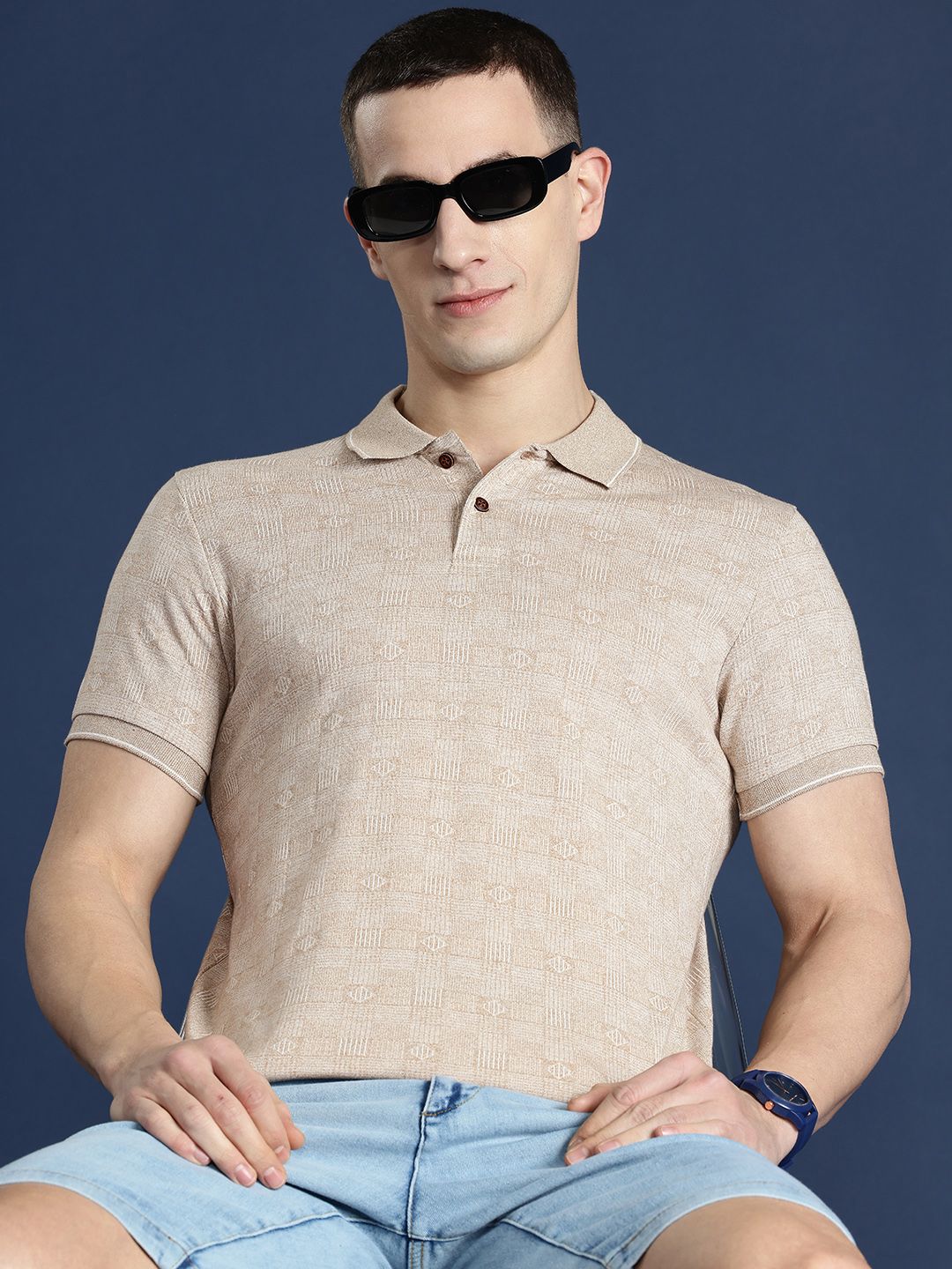 Mast & Harbour Men Polo Collar T-shirt