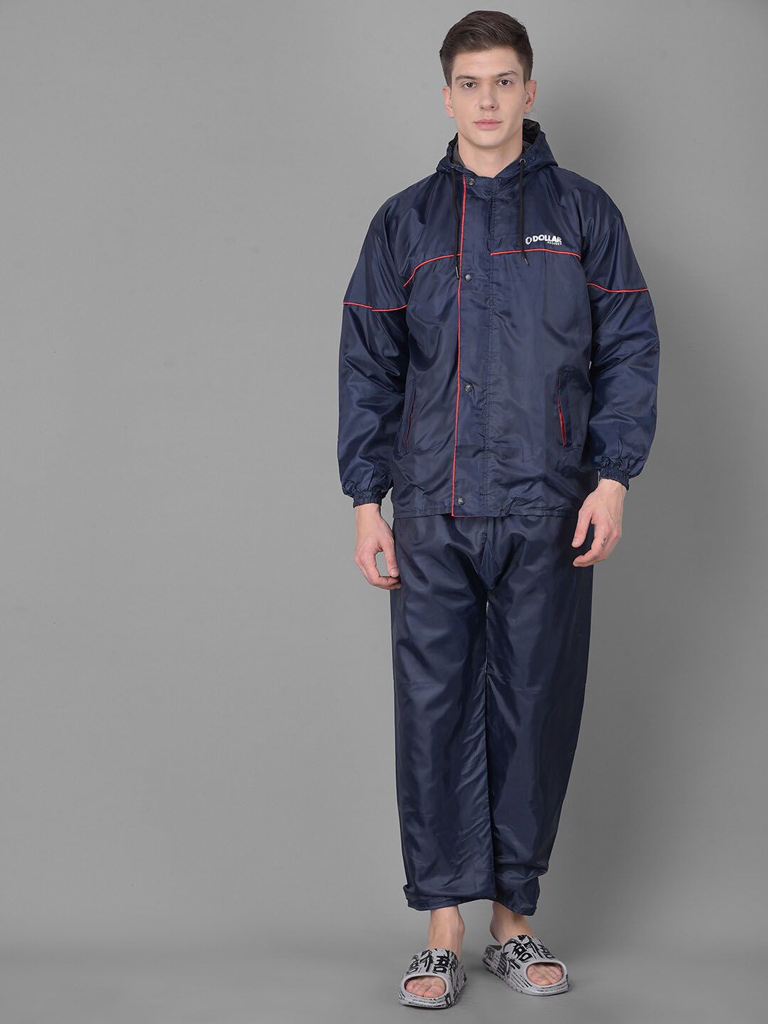 Dollar Adjustable Hood Reversible Rain Jacket
